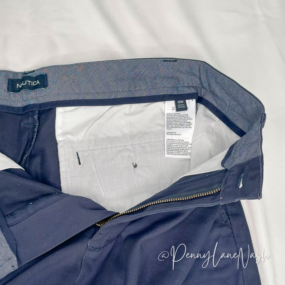 NWT Nautica Stretch 8.5" Deck Shorts Size 30 Navy - Picture 12 of 13